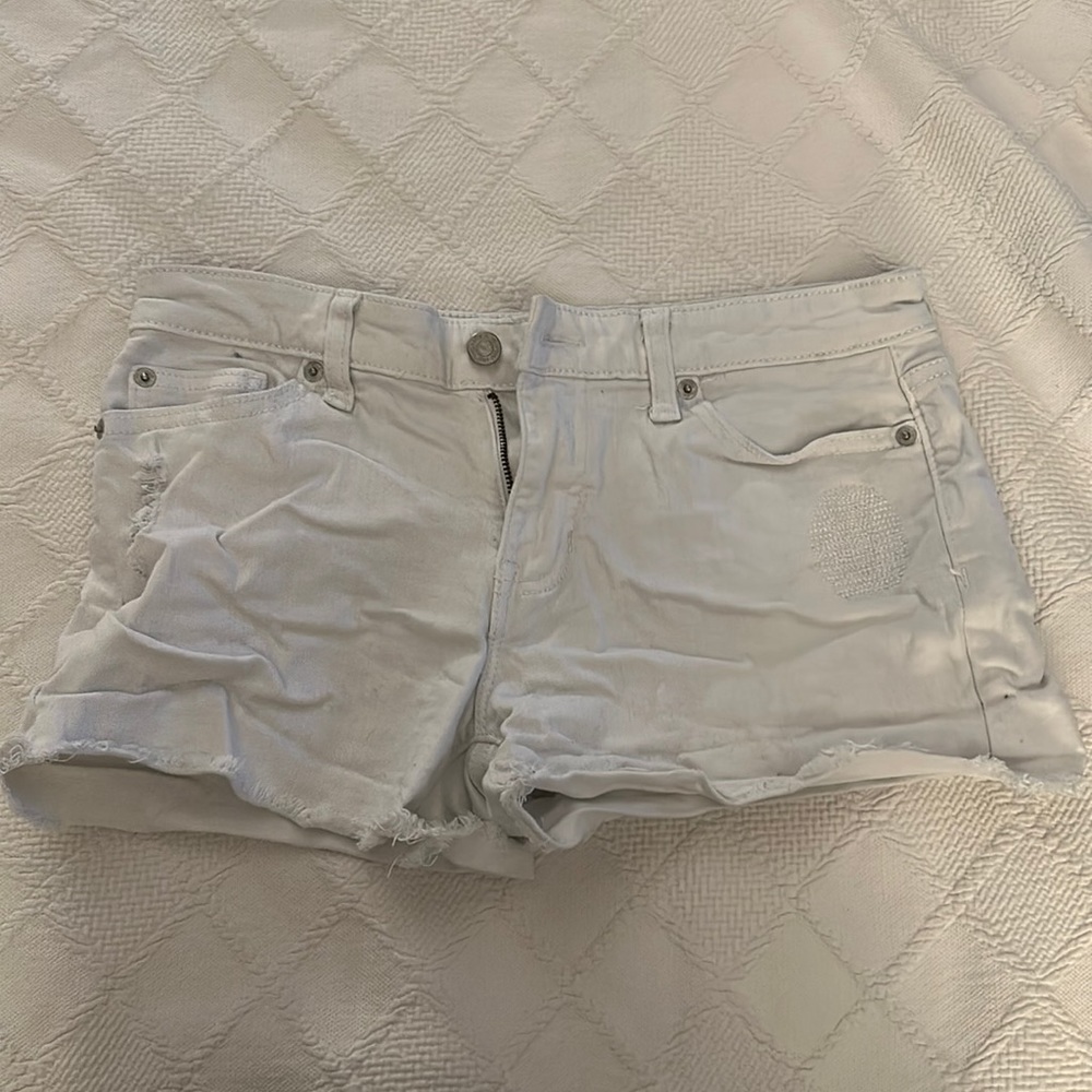 White Jean Shorts